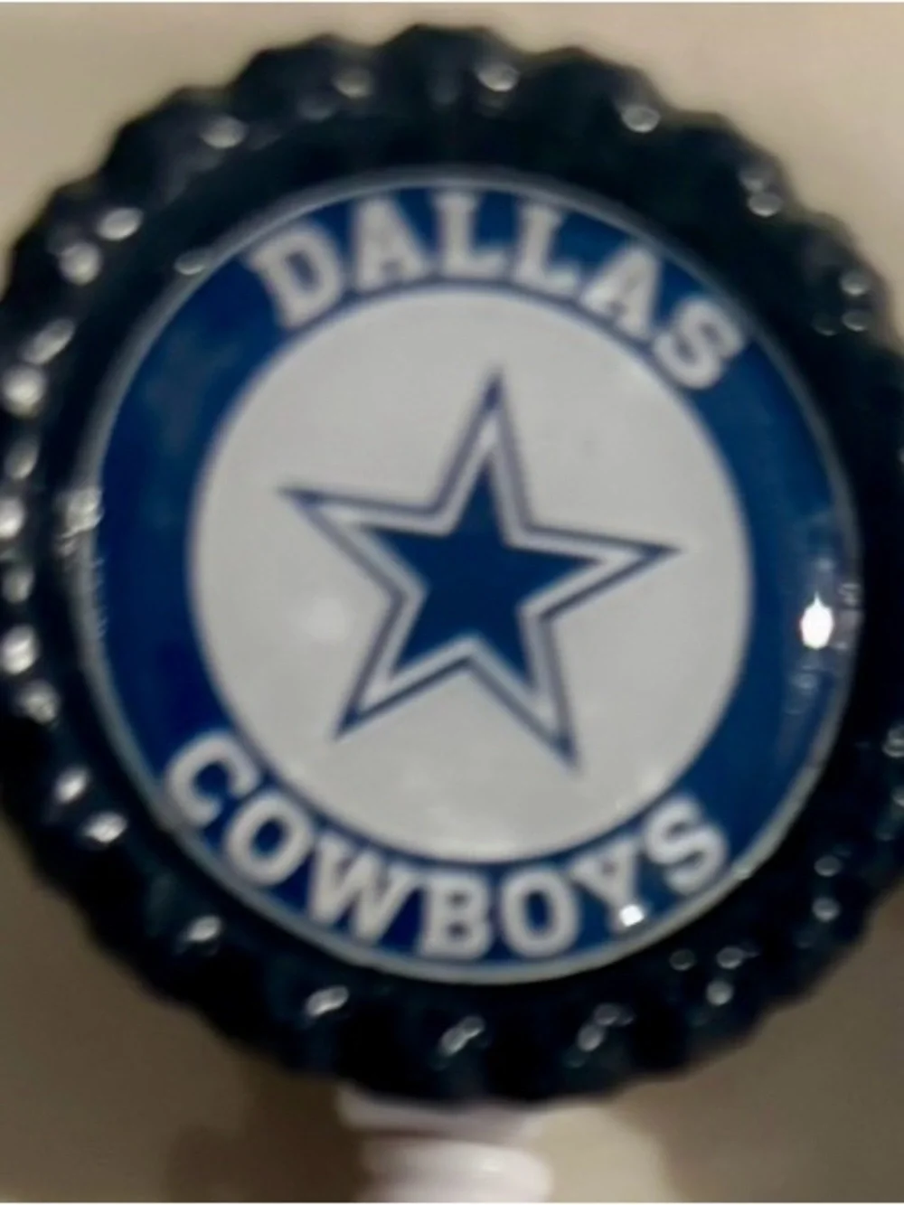 2 NFL Football Dallas Cowboys Nurse Badge Reel ID Holder Alligator Clips Swivel
